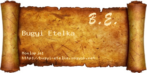 Bugyi Etelka névjegykártya